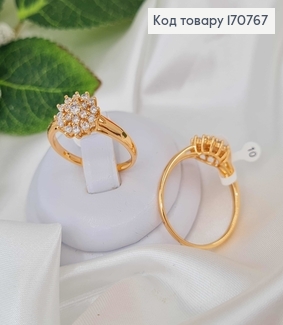 Перстень "Цвіт Бузини" в камінцях, Xuping 18K 170767 фото