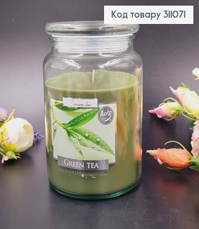 Аромасвічка в банці  Green Tea, 500г, Bispol, 100 годин горіння, snd 99-83 311071 фото