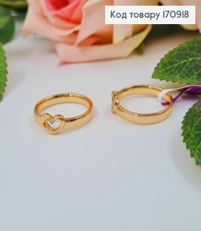 Перстень, Сердечко з камінчиками, Xuping 18К 170918 фото