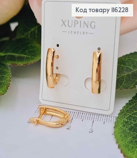 Сережки стріли, прямокутні, 1,6см, англ. застібка Xuping 18K 116228 фото