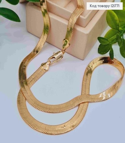 Цепочка плетения СНЕЙК, ширина 6мм, длина 45см, Xuping 18K 121771 фото 1