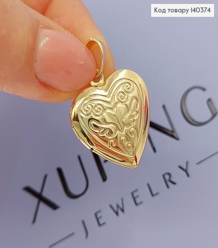 Кулон серце, що відкривається 18К Xuping 140374 фото 2
