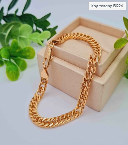 Браслет ПАНЦИРНЕ плетіння, ширина 6мм, довжина 20см, Xuping 18K 151224 фото 1