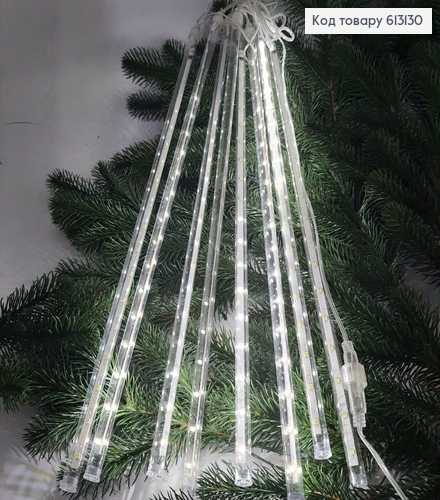 Гірлянда шторка - палиця 50 см  білий  дріт 2 м  біла холодна( з подовжвачем) 613130 фото 1