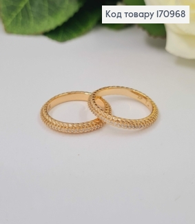 Перстень, тоненький плетений з камінцями, Xuping 18К 170968 фото