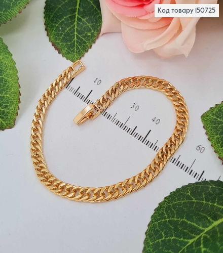 Браслет, панцирне подвійне плетіння, шир.0,4мм,  довж. 19см Xuping 18K 150725 фото 1