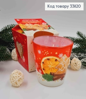 Аромасвечка стакан Christmas Sweets (traditional cinnamon cookies with orange) ,115г/30год., Польша 331120 фото