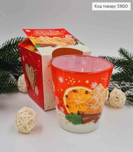Аромасвечка стакан Christmas Sweets (traditional cinnamon cookies with orange) ,115г/30год., Польша 331120 фото 1