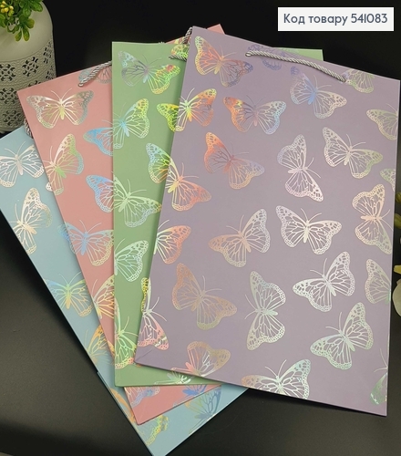 Пакет паперовий "Метелики", 30х41,5х12см, в асорт. 541083 фото 3