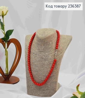 Ожерелье, Бусы из жемчужин Красного цвета 8мм, 50+3см 236387 фото