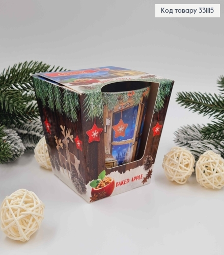 Аромасвічка стакан  Charming Christmas, BAKED APPLE,115г/ 30год., Польща 331115 фото 1