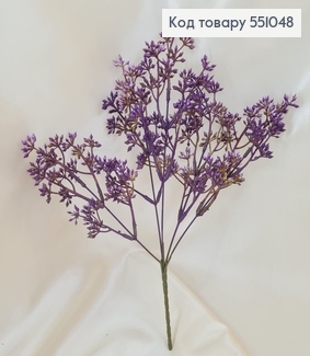 Искусственный цветок фиолетовый пластик из 5 веточек на металлическом стержне 35см. 551048 фото