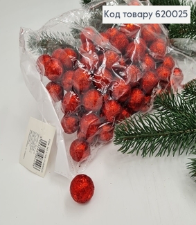 Набор шариков 2,5 см(+-100 шт) блеск красный 620025 фото