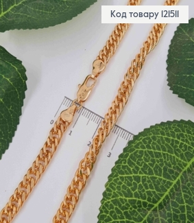 Ланцюжок Панцирне плетіння, ширина 6мм, довжина 55см, Xuping 18К 121511 фото