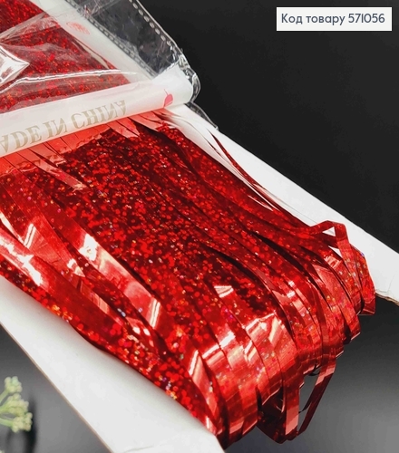 Фольгированная шторка для фотозоны, Красного цвета с голограммой, 100*200 см. 571056 фото 1