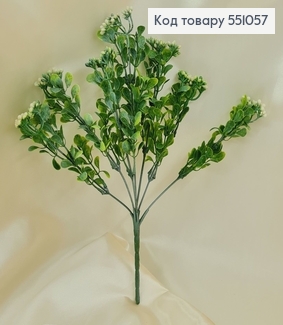 Искусственный цветок каланхоэ белый пластик из 7 веточек на металлическом стержне 30см. 551057 фото
