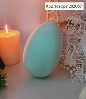 Яйце страусине, Бархат, САЛАТОВОГО кольору, 15*10см 282057 фото