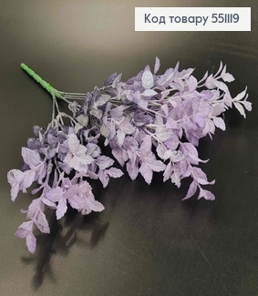 Искусственный цветок, 7 веточек, полевая мята, Лиловая, на металлическом стержне, 35см 551119 фото