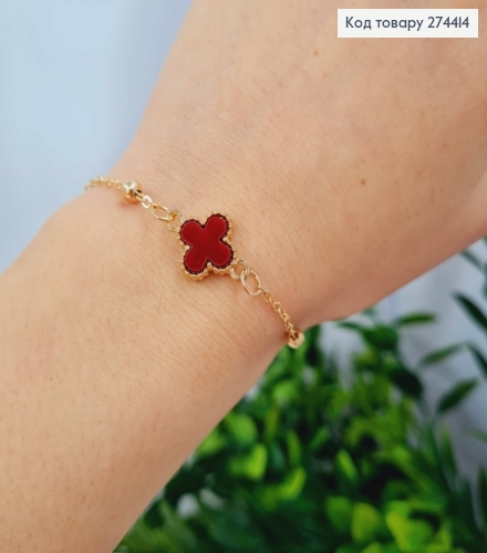 Браслет из Van Cleef с эмалью цвета в ассортименте, 15+7см, лимонного цвета, бижутерия. 274414 фото 2