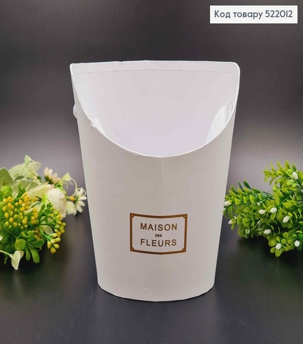 Коробка для цветов, овальной формы, "Maison des Fleurs" Белого цвета, 19*14,5см 522012 фото 1