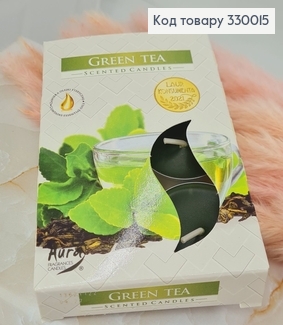 Аромасвечка таблетка BISPOL Зеленый чай 6 шт/4 часов, 15-83 330015 фото