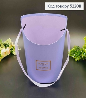 Коробка для квітів, овальної форми, "Maison des Fleurs" Фіолетового кольору, 22*17см 522011 фото