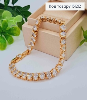 Браслет з Блискучих камінців,  довжина 17+2см, Xuping 18K 151212 фото