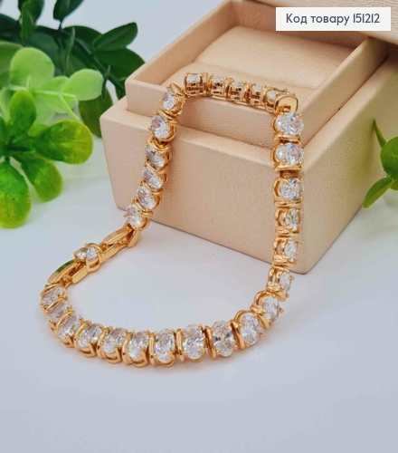 Браслет з Блискучих камінців,  довжина 17+2см, Xuping 18K 151212 фото 1