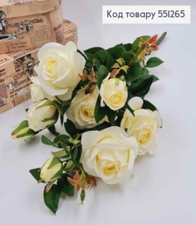 Композиція "Гілочка з БІЛИМИ трояндами" висотою 55см 551265 фото