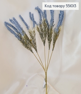Искусственный цветок лаванда горная голубая пластик из 5 веточек 33 см 551013 фото