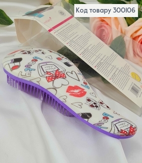 Щетка для волос, Redberry (тангл тизер), Фиолетовая с Губками, средняя(19*8), качественный Китай 300106 фото