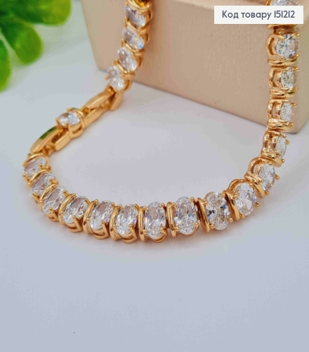 Браслет з Блискучих камінців,  довжина 17+2см, Xuping 18K 151212 фото 2