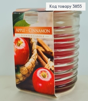 Аромосвічка стакан BISPOL  Яблуко - Кориця 130 г/28 годин, 80-1-87 311155 фото