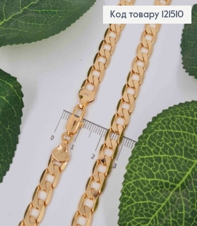 Ланцюжок Панцирне плетіння, ширина 7мм, довжина 60см, Xuping 18К 121510 фото