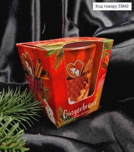 Аромасвічка стакан, BARTEK CANDLES, "Gingerbread" 115г/ 30год., Польща 331142 фото 1