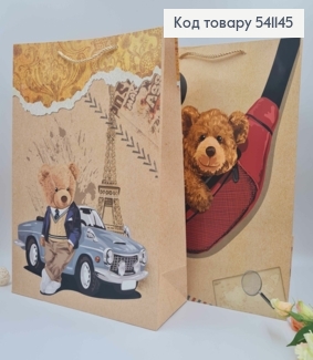 Пакет паперовий, "Ведмідь в Парижі", в асорт. 40*31*12см 541145 фото
