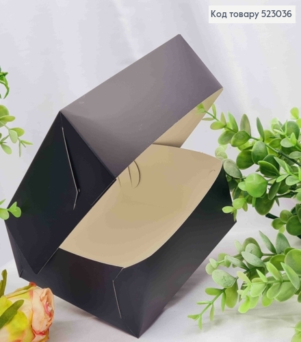 Подарункова складна коробка, Чорного кольору, 15*15*6см 523036 фото 1