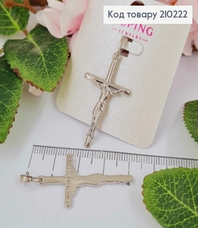 Крестик родованный, с распятием, размер 3,7*2см,Xuping 210222 фото