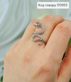 Перстень "Змійка" в камінцях, Xuping 18К 170953 фото