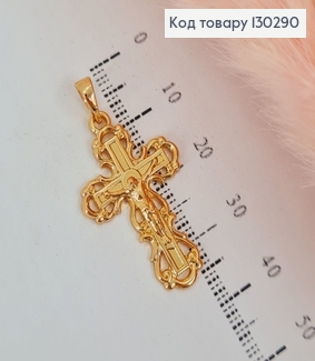 Крестик с распятием 3х2 см  Xuping 18K 130290 фото