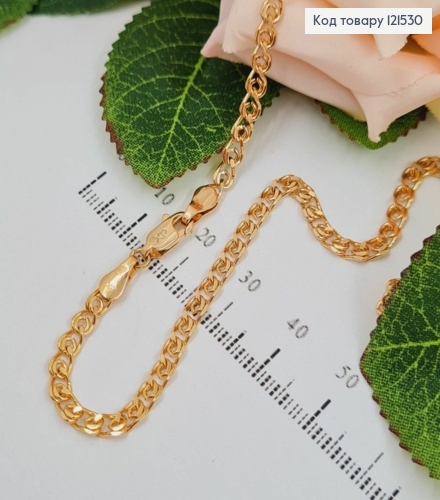 Цепочка плетения ЛАВ, ширина 3,5мм, длина 50см, Xuping 18K 121530 фото 1