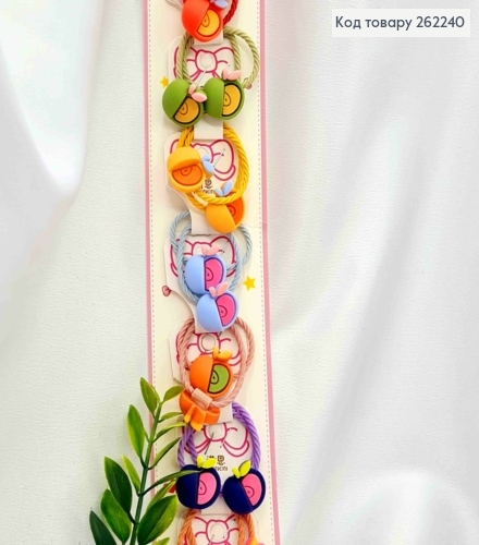 Резинки детские с Яблочками, 20шт/уп 262240 фото 1