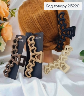 Краб каучук, матовый, цепочка из сердечек, цвета в ассорт. 13см 213220 фото