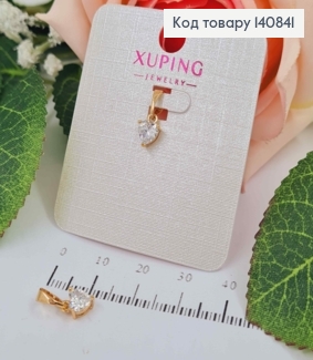 Кулон Камешок в форме сердечка, 5мм, Xuping 18K 140841 фото