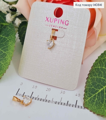 Кулон Камешок в форме сердечка, 5мм, Xuping 18K 140841 фото 1