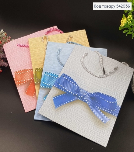 Пакет бумажный среднийв Бантик 24х19,5 см в асс. 542036 фото 3