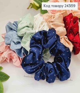 Резинка атласна об'ємна в блискітках, 13см, кольори в асорт. Україна 243159 фото