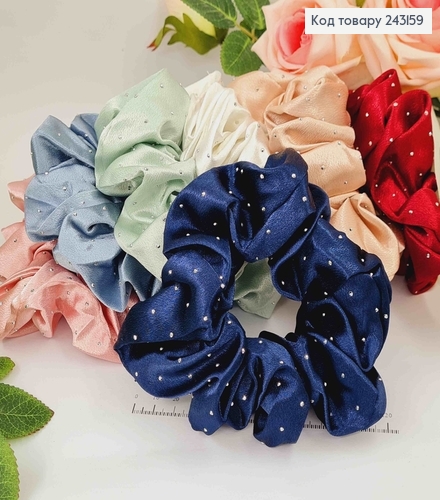 Резинка атласна об'ємна в блискітках, 13см, кольори в асорт. Україна 243159 фото 1