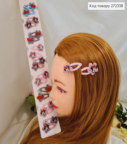 Заколка детская ток так Микки Маус в асс 20 шт/уп 272338 фото 1