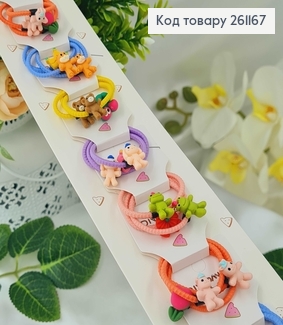 Резинка детская "Микс зверят" 30шт./уп. в ассорт. 261167 фото